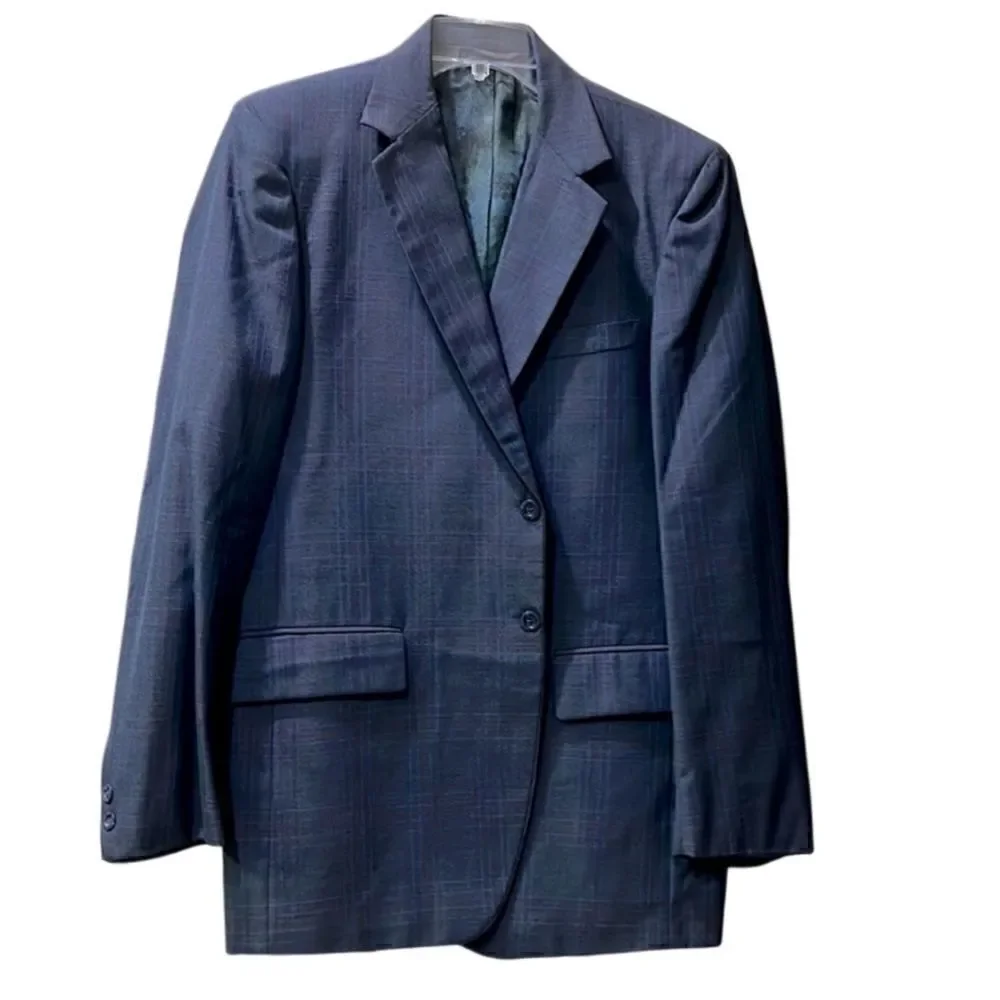 Madden’s Arcadia, LA Curly Men’s Sports Coat Blue Grey w Blue & Red Stripes